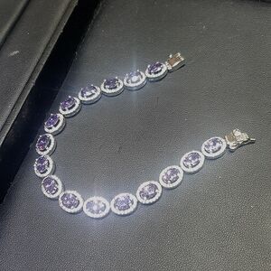Amethyst Silver Bracelet